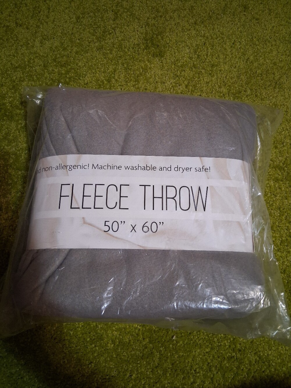 NWT Trail Maker Grey Fleece 50x60 Throw Blanket